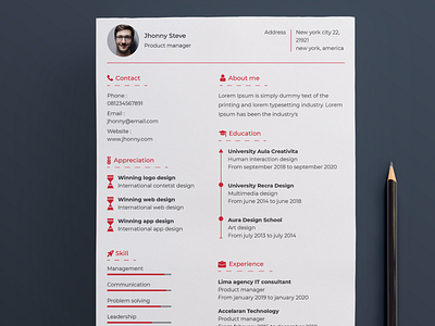 Free Resume Template ai clean curriculum vitae cv cv design cv template free freebies graphic design resume