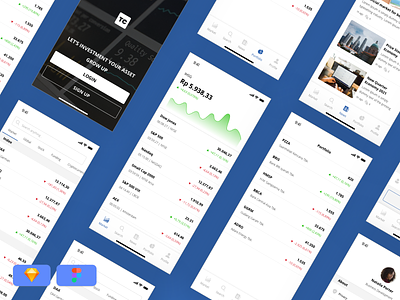 Trading App - Free Download app design charts finance app freebies ios iphone trading trading app ui ux