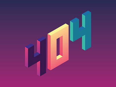 404 isometric retro