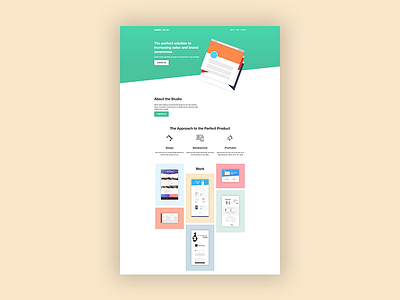 Rachis Studio Landing Page client contract freelance landing page