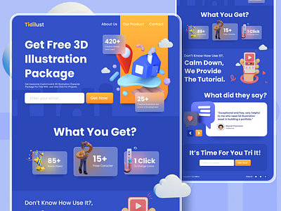 Tidilust Landing Page UIIX Design