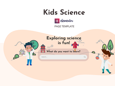 Kids Science Landing Page