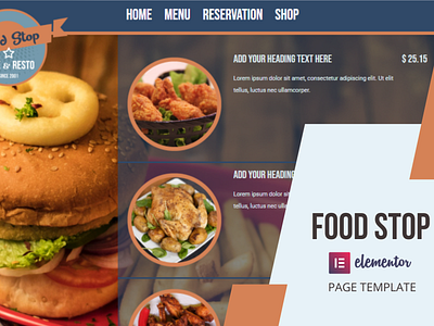 Food Stop Web Template elementor template web template