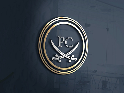 p c logo design
