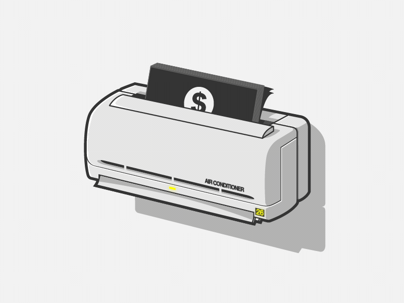 Money Shredder illustration motion graphics