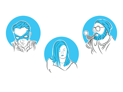 Team Avatars avatars branding illustration illustrator minimalist vector