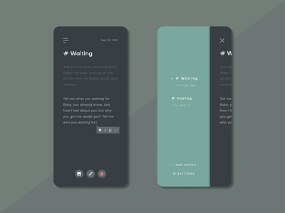 Note-Taking App app daily design mobile mobile design note notes ui ux