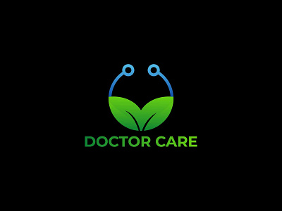 medical logo design with green gradient