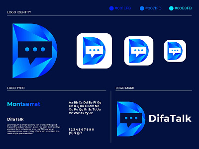 D letter chat logo app branding bubble chat chat chatting chit chat connect conversation creative creativity design feedback flat graphic icon illustrator image internet logo media
