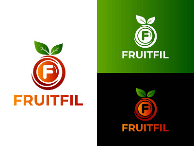 Fruit logo app bio branding business company corporate design diet drink eco food fresh fruit green healthy leaf lemon logo logo design nature