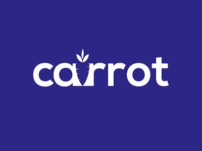 carrot negative space logo