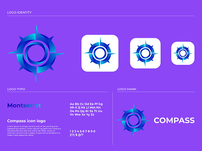 compass icon logo design