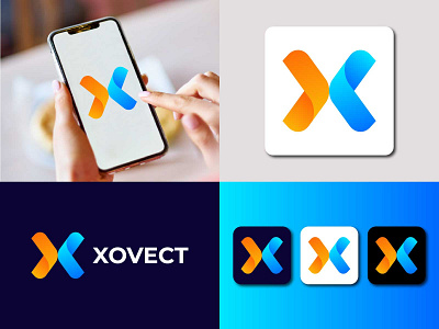 x letter app icon logo design app application apps brand branding business colorful connect connected creative design entertainment identity internet letter letter x logo media modern multimedia