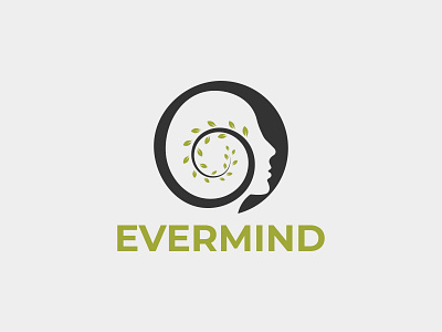 evermind mental health logo business doctor green head head tree health hospital human mental mentality nature psychology service therapy tree tree head