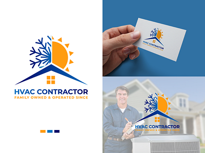 Hvac Air conditioner and heating home service logo