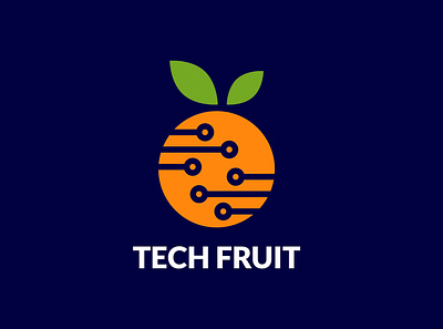 Tech fruit logo design branding business company creative design logo logomaker logomark logomedia logos logoshop tech technology vector