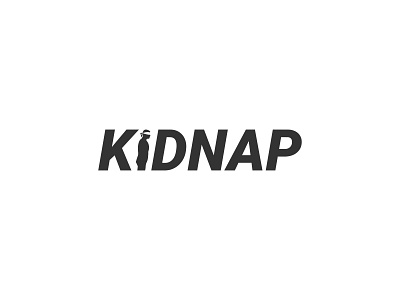 Kidnap letter logo design black color branding kidnap kidnap black logo kidnap logo logo