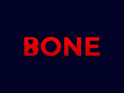 Negative space bone logo design. Bone letter logo red gradient branding business company creative design illustration logo logo design media negative space space logo ui vector