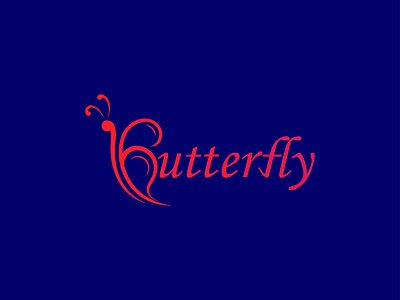 Butterfly wordmark logo design