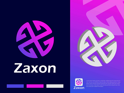Z letter  browser logo purple color gradient