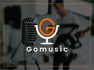 G Letter Music logo Design  White and Orange Color