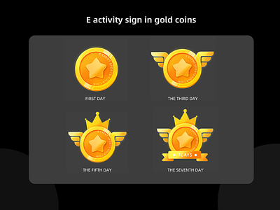 E activity collar gold coin icon item