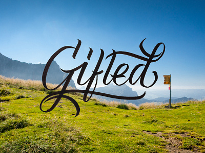 Gifted brush lettering brushpen lettering script