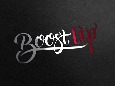 BoostUp Logo proposal brush lettering handlettering lettering logo logotype typography vector