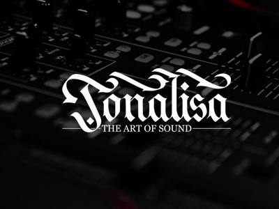 Tonalisa brand calligraphy design gothic lettering logo logotype sound typography vector