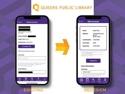 Library App Profile Page Redesign