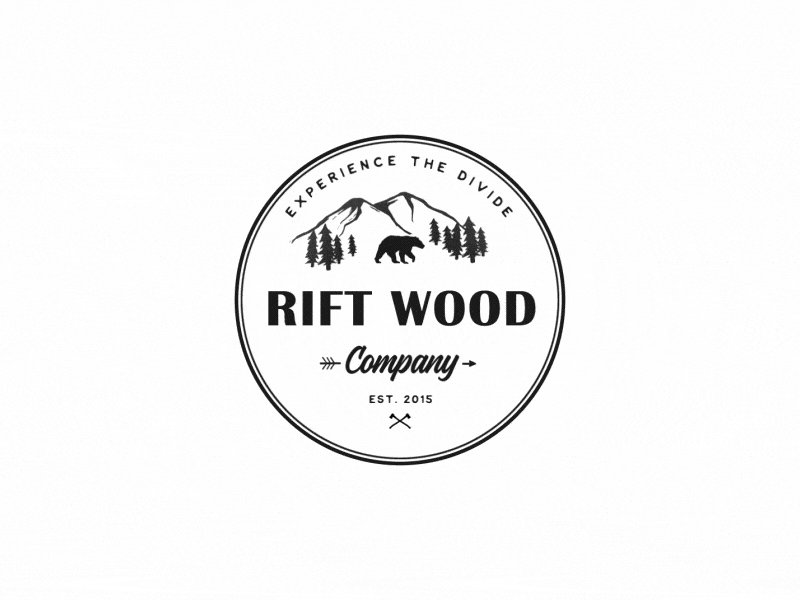 Rift Wood Custom Intro 2d animation after effects animated logo animation best logo animation custom dope gif intro motion design