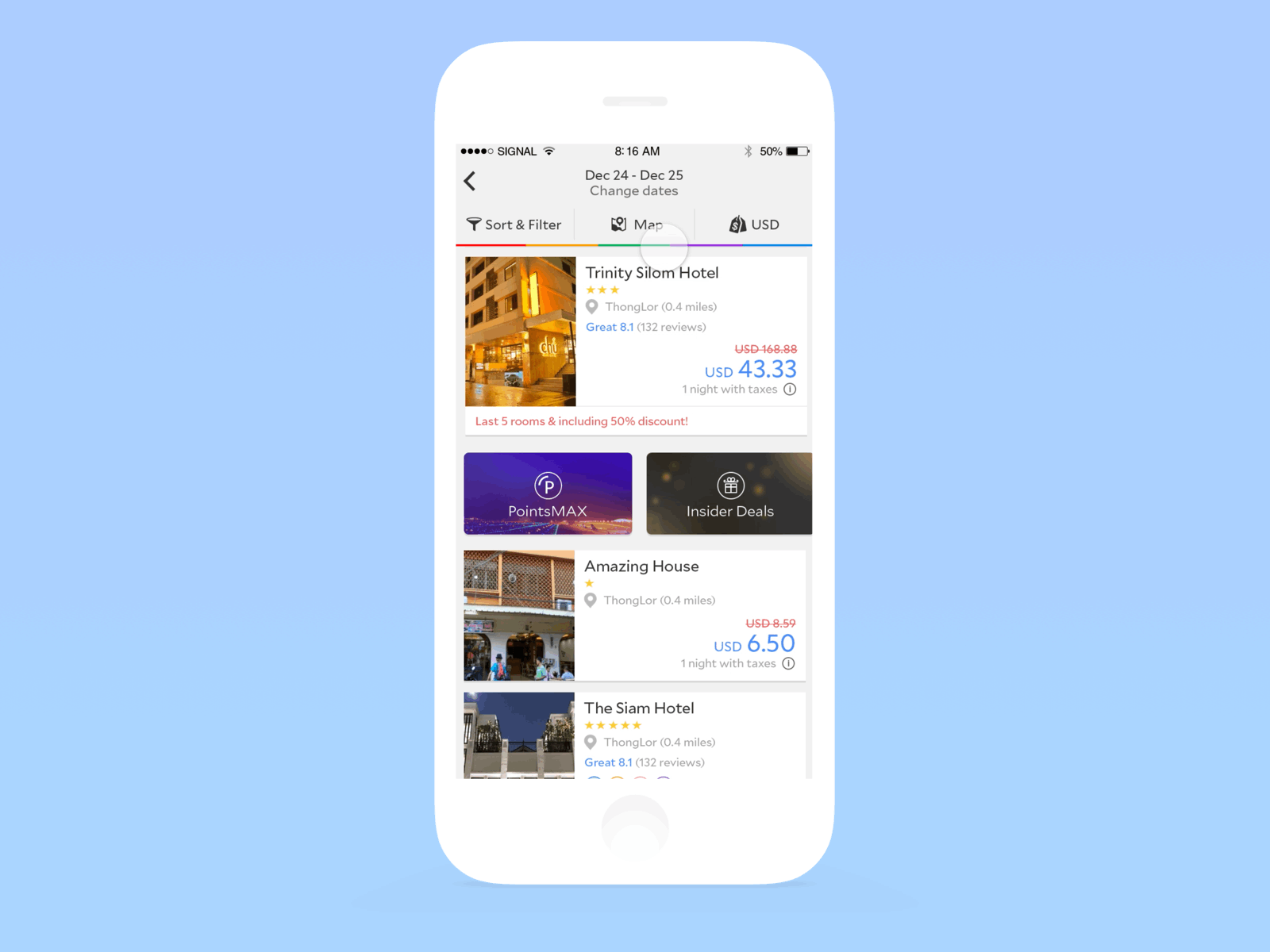 Prototype - Loyalty Program Carousel accomodation agoda animation framer hotel booking hotel booking app mobile mobile app product design prototype