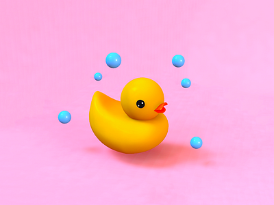 3D effect,Cinema 4D- duck