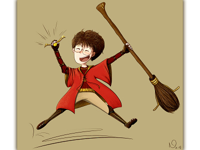Lil Harry & his first quidditch