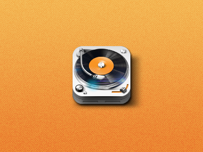 Tunesmate app icon app design dj gui icon ios iphone music player radio turntable ui web