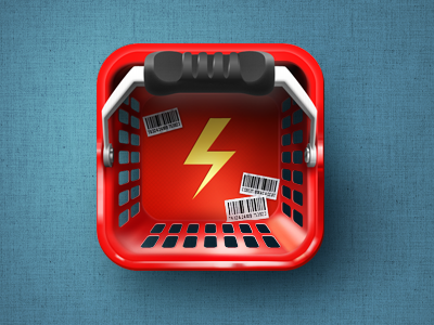Quicket Icon test icon app market basket lightning iphone shop deal shopping cart