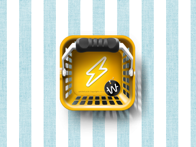 Quicket Icon Yellow commerce icon iphone lightning shop