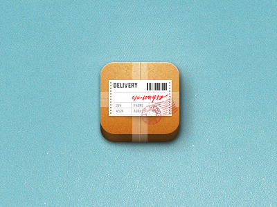 Delivery app box delivery icon iphone paper post tape