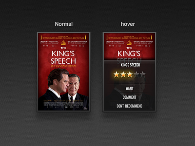 Film Rating UI hover