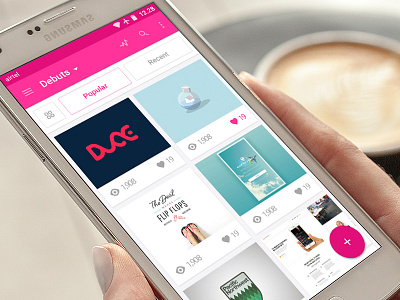 Dribbble android app concept android dribbble google material design mobile app tab tabs