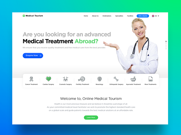 medical tourism website templates