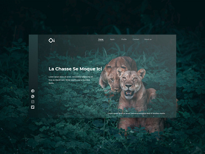 A Game Reserve Landing page design concept