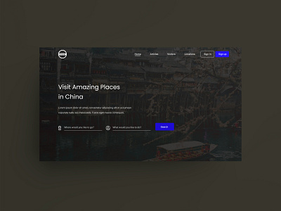 A Travel Platform Landing page Design Concept