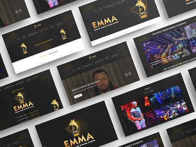 EMMA AWARDS (Eastern Music & Movie Awards) Website africa award branding design freelance graphic design hire jobs logo product product design typography ui uidesign web website