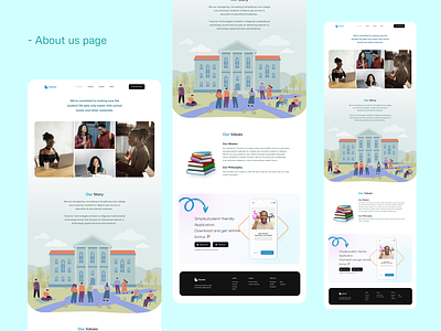 About us page | ed-tech platform for University students branding design illustration logo product product design typography ui uidesign