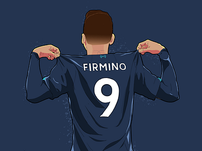 Roberto Firmino design football footballer illustration liverpool soccer