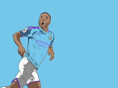 Raheem Sterling design football footballer illustration manchester city soccer sport