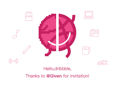 Hello Dribbble icon