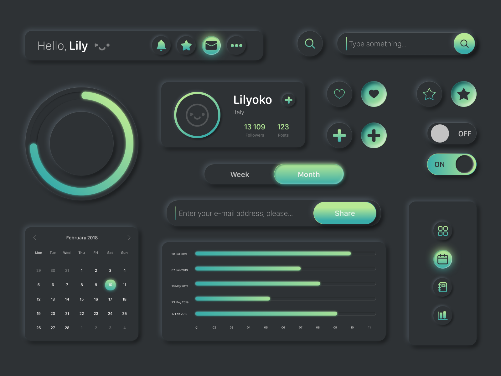 Neumorphism | UI Elements by Ilaria Patrociello on Dribbble