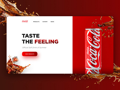 Концепт Кока-Кола. coca cola cola onlineshop red uiux webdesign website кока кола кола